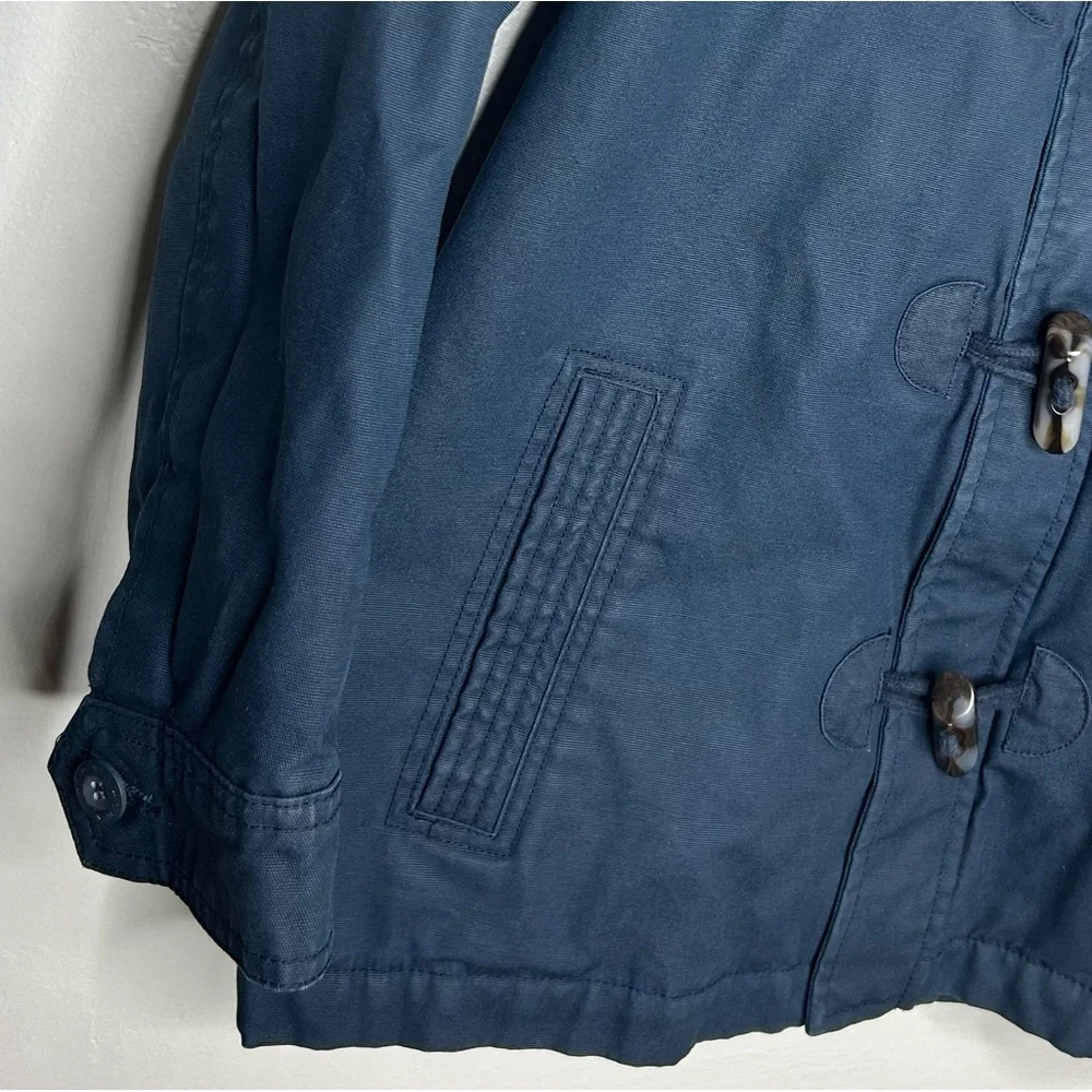 Old Navy Blue Water Resistant Hooded Lined Winter Peacoat